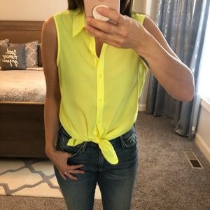 Express Neon Sleeveless Blouse